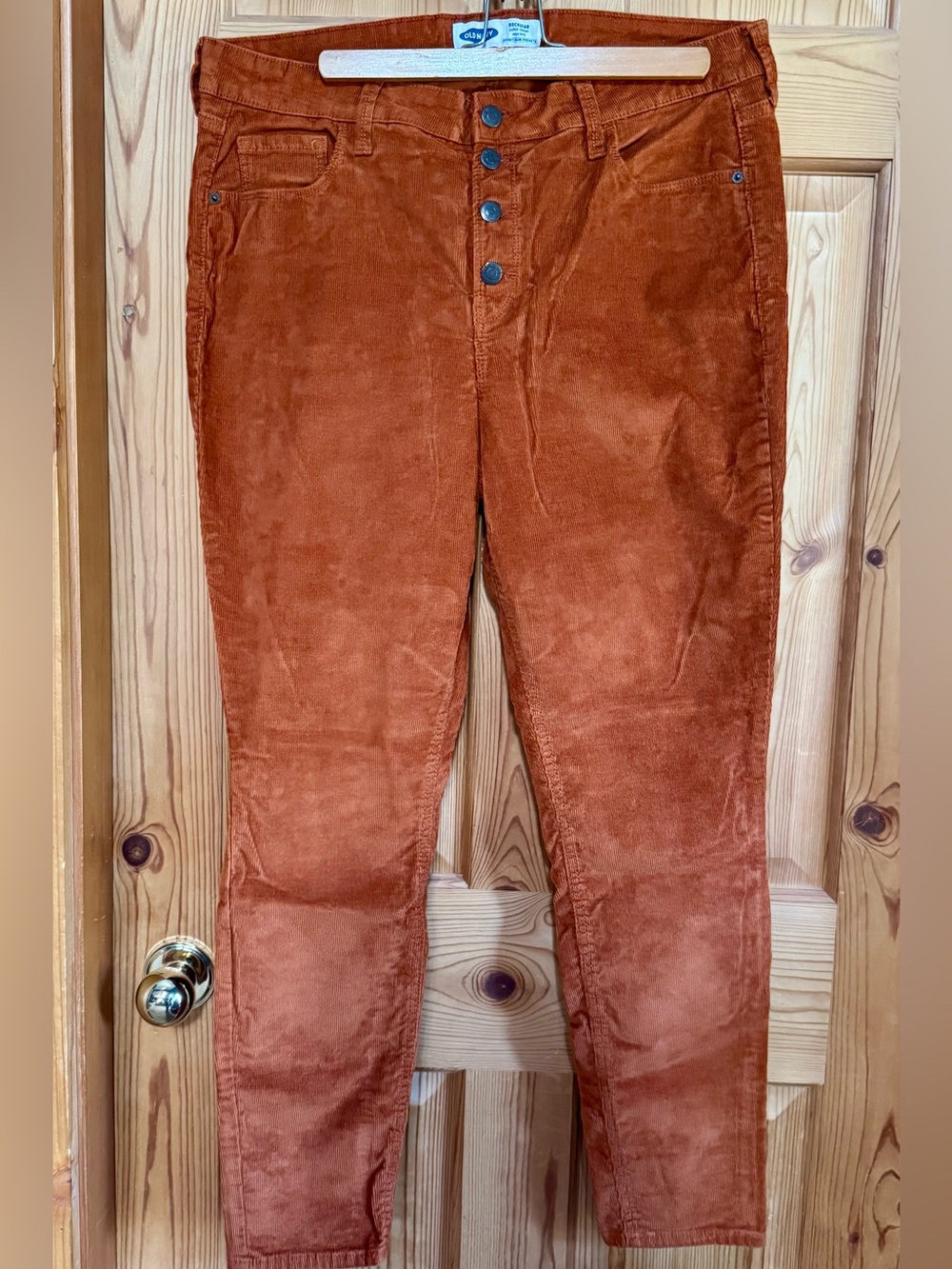 Women’s Corduroy Pants — Burnt Orange Skinny/rockstar Fit
